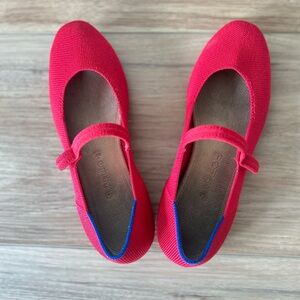 Rothy’s The Square Mary Jane in Lollypop Red, Size 6